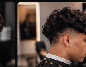 Curly haircut style